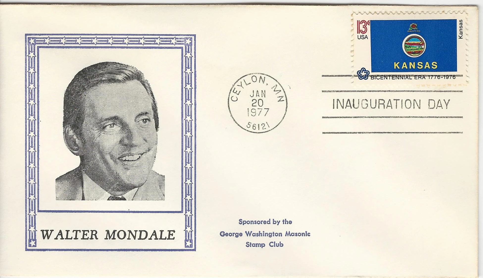 Inauguration VP Walter Mondale Postmark #1: Washington, DC&hellip;